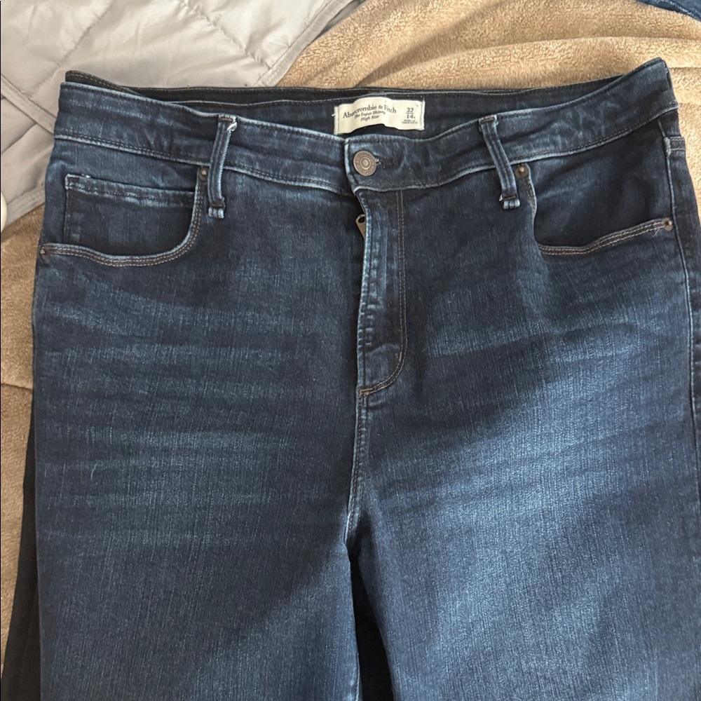 Abercrombie & Fitch Dark Blue High Rise Jeans